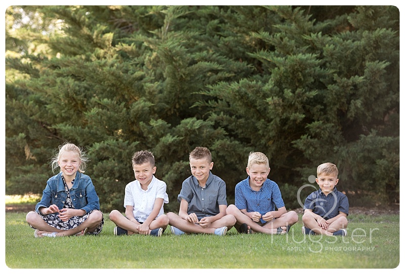 Kids Sitting on the Grass