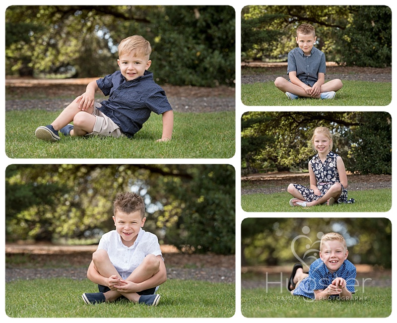 Cute Children Sitting on the Grass