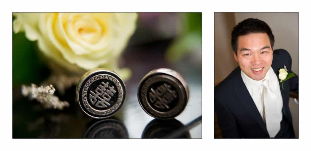 Photo of Cufflinks and groom