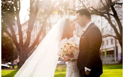 Lucy and Anthony’s Aerial South Wharf Wedding