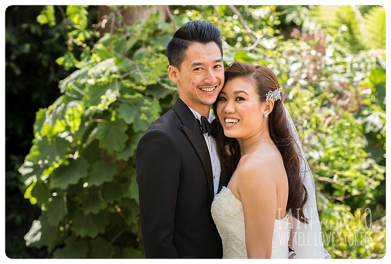 Portrait of Julie and Duc on their wedding day