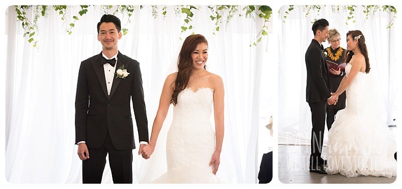 Wedding ceremony conducted by celebrant Wendy McRae at The Park, Albert Park