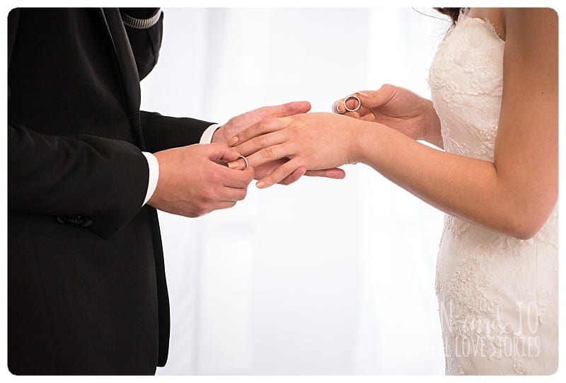 Exchanging rings at The Park, Albert Park