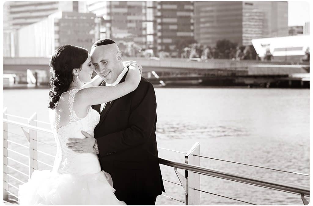 Leeatt and Alex’s Aerial South Wharf Wedding