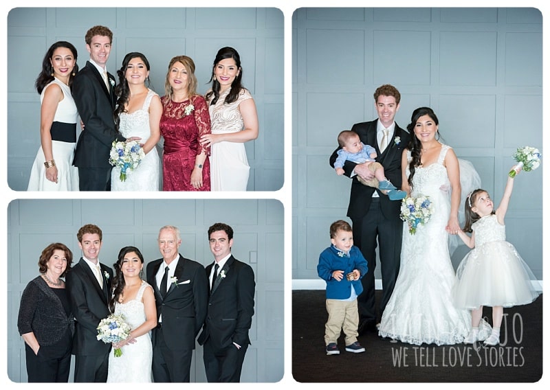 Bride and Groom with Family