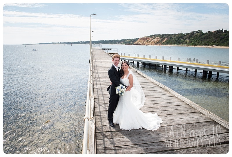 Bride and Groom By The Sea