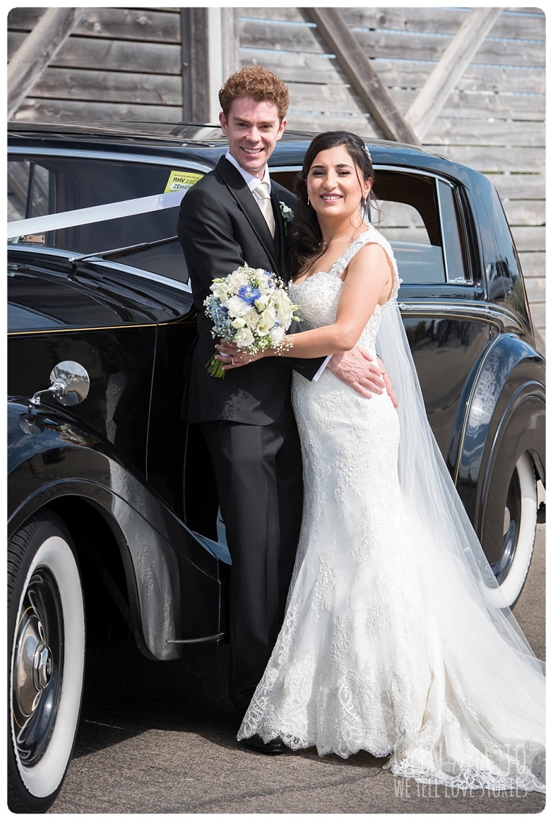 Bride And Groom with Bridal Car