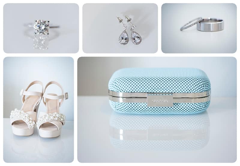 Bride's Rings, Earrings, Shoes and Purse