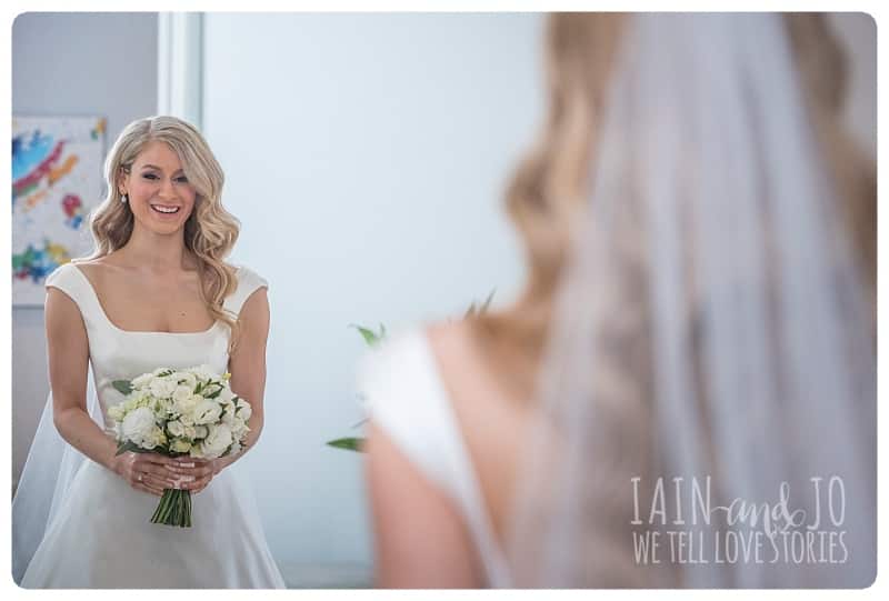 Beautiful Bride In Front of the Mirror