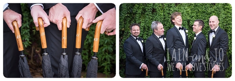 The Groom with the Groomsmen Before The Wedding