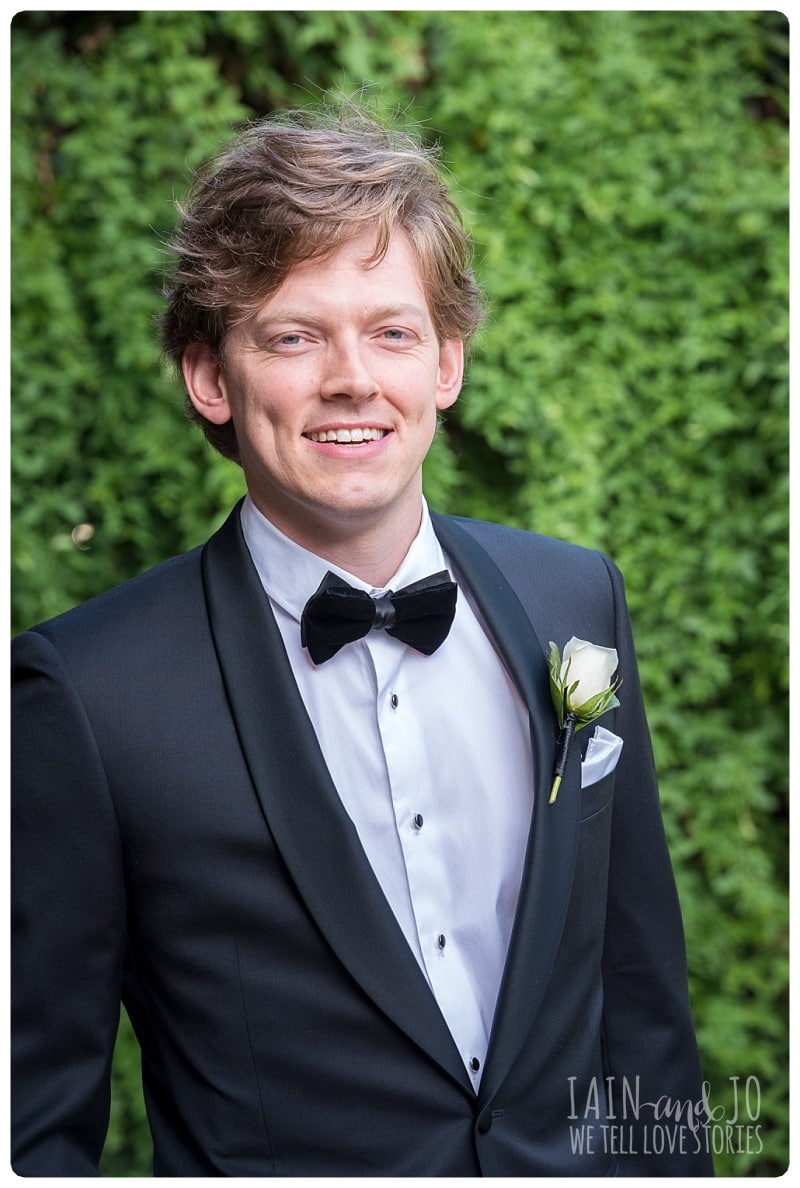 Solo Shot of the Groom During The Pre-Ceremony