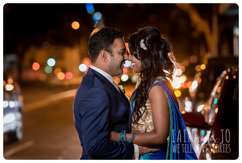 Nicholson Street by night with a lovely couple