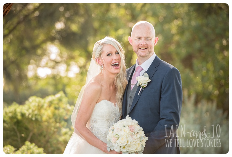 Newlyweds at the garden