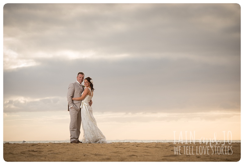 Bride and Groom at the beach near doyles bridge