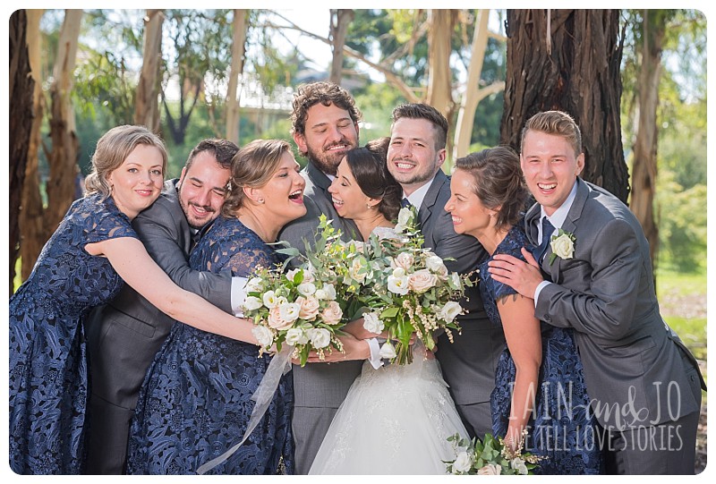 Outdoor bridal party