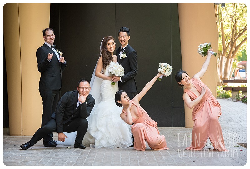 Posing bridal party