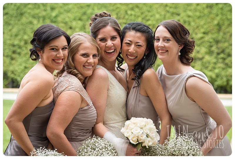 Bridesmaids and the bride