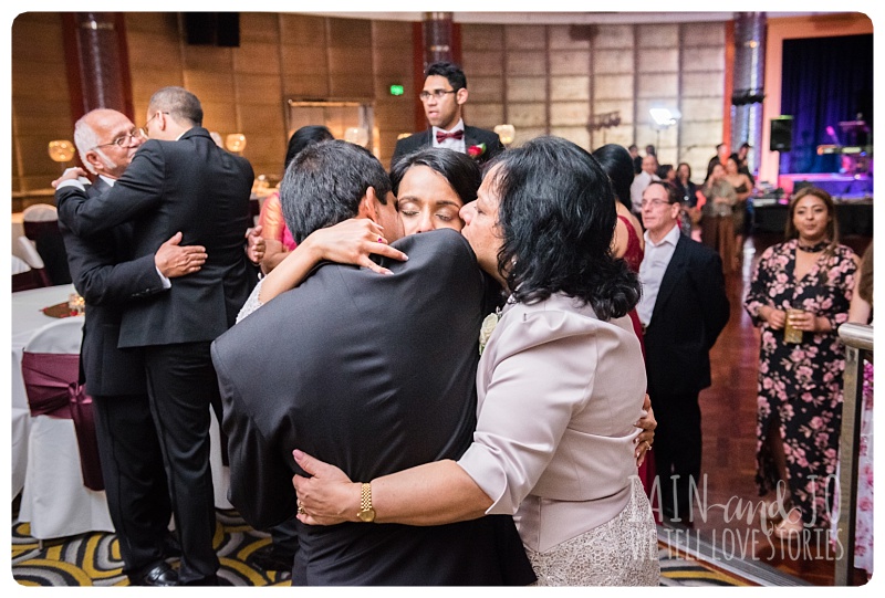 bride says goodbye to parents