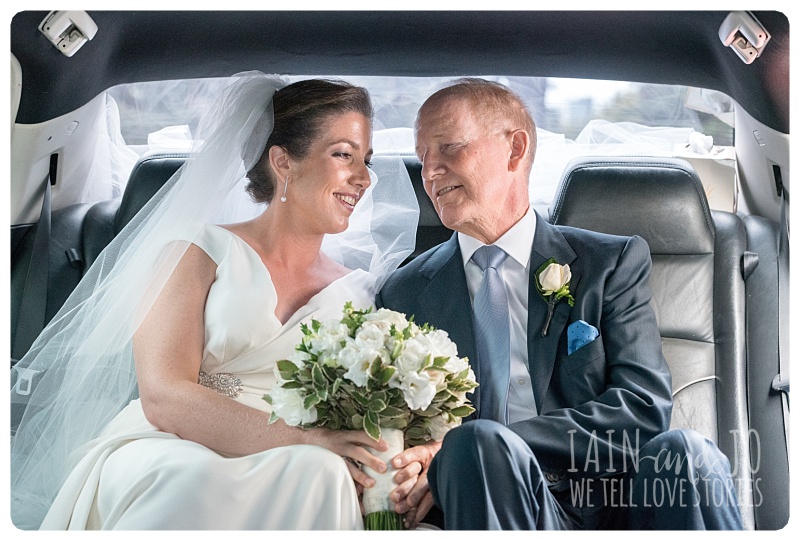 dad and daughter inside the car