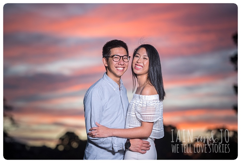 Sunset engagement photography