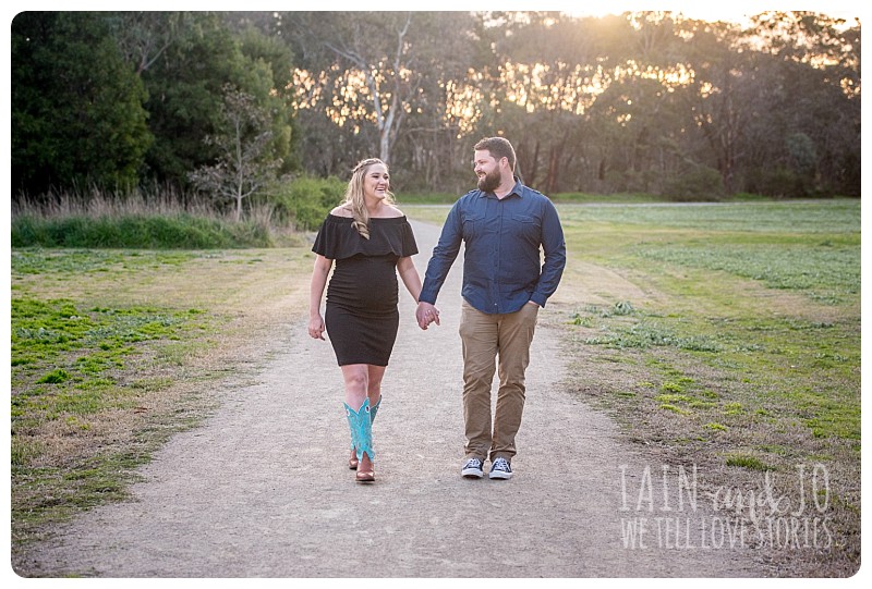 couple walking outside