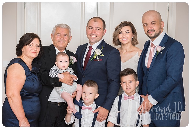 Groom with family