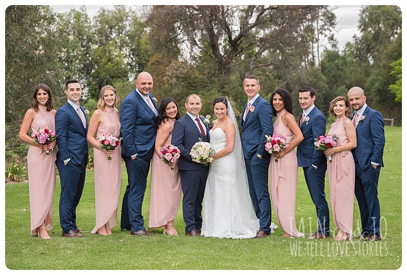 Bridesmaids and groomsmen