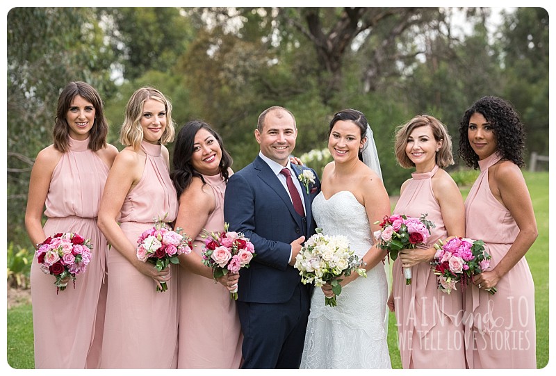 Pink bridesmaids dresses