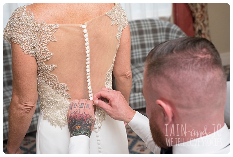 Back of wedding dress